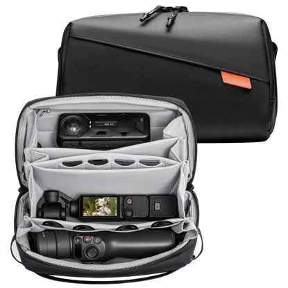 Picture of Tomat Osmo Mobile 6/SE Carry Bag for DJI Osmo Pocket 3/ Osmo Mobile 6 /SEAccessories, Portable Travel Large Case Waterproof Multilayer All in One Storage Bag for Insta360 Flow Pro