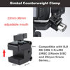 Picture of NICEYRIG Gimbal Counterweight Clamp Kit with 3.5 OZ 1 Unit Counter Weight for DJI RS 4 3 Pro, RS2, RSC2, Ronin S SC, Zhiyun Weebill Lab/Crane Series - 324