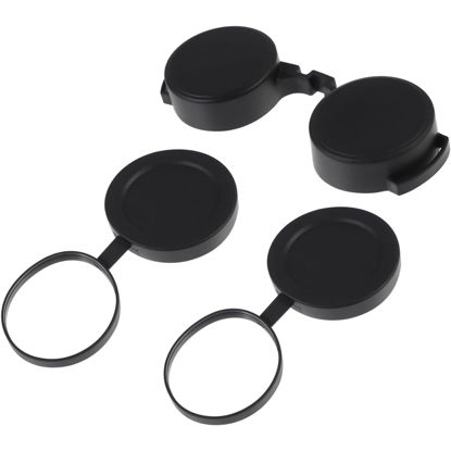 Picture of 10x42 Optics Binocular Caps,Eyepiece Cover Binoculars,Objective Lens Cap Binoculars,Objective Lens Caps Rubber Waterproof Binoculars Protective Covers