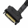 Picture of YSIUENG 2 Pack of 15-Pin SATA to 3 PC Fan Power Adapter Cable, 12V PC Case Fan Power Adapter Cable, 3-Pin or 4-Pin (PWM Connector) to 15 Pin SATA Computer Cooler Cooling Fan Splitter Y Power Cable