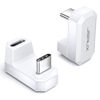 Picture of JSAUX 180° USB-C to USB-C Adapter 2 Pack, 180 Degree Angle USB-C Male to USB-C Female USB C 4.0 / PD 100W Adapter, Compatible with ROG Ally, Steam Deck, Switch, Laptop, Tablet, Phone and More - White