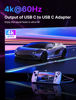 Picture of JSAUX 180° USB-C to USB-C Adapter 2 Pack, 180 Degree Angle USB-C Male to USB-C Female USB C 4.0 / PD 100W Adapter, Compatible with ROG Ally, Steam Deck, Switch, Laptop, Tablet, Phone and More - White