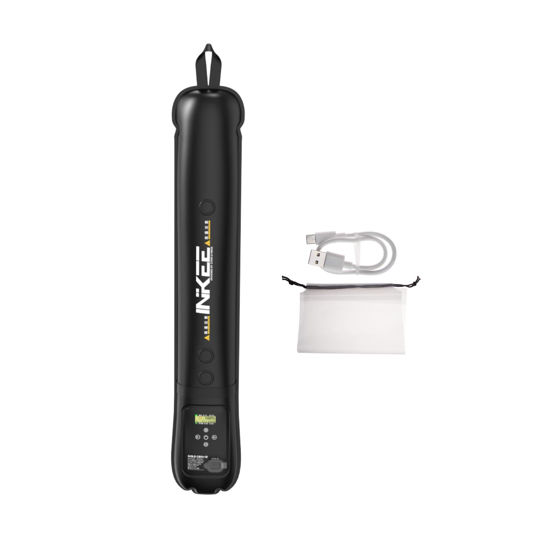 Picture of INKEE 12W Bi-Color Inflatable LED Tube Light GC12,Handheld 2700K-6500K LED Video Light Wand with 18.5Wh Lithium Battery for Video Recording Photography Lighting Stick