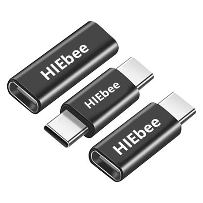 Picture of [3in1 Pack] USB 3.1 C Extension Coupler Adapter:USB C Male to Male,C Female to Female,C Male to Female Compatible with MacBook,Nintendo Switch,Thunderbolt3 and More, black