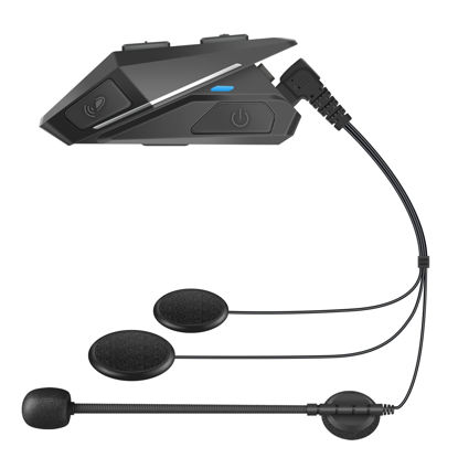 Picture of VR-robot Motorcycle Bluetooth Helmet Headset, Helmet Headphones Waterproof Outdoor Headset for Motorcycle Handsfree Stereo GPS Music Universal Helmet Intercom System(Without intercom Function)