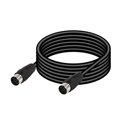 Picture of CERRXIAN DIN 13 PIN Male to Male Electrical Signal Control Cable, UL2919 OD9.0MM 13 PIN Extension Cable (M-M) (3m Black)