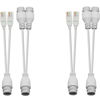 Picture of Ethernet PoE Splitter Combiner Adapter: BesCable Outdoor Waterproof Power Over Ethernet RJ45 Converter Kit for IP Camera, Run 2 Cameras on 1 Network Cable - 2 Sets