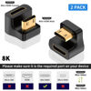Picture of Duttek 180 Degree Mini HDMI Adapter 8K, U Shape Up Angle Mini HDMI Male to Mini HDMI Female Adapter Support 8K@60Hz Video4K@144Hz for Camera, Camcorder (2 Pack)