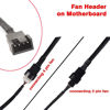 Picture of Gebildet 2pcs SATA to 3 Way 3 Pin / 4 Pin PMW 12V PC Case Fan Power Adapter Cable, 3-Pin or 4-Pin (PWM Connector) to 15 Pin SATA Computer Cooler Cooling Fan Power Cable
