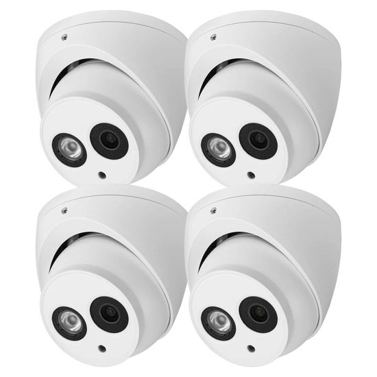Picture of R-Tech 4-in-1 AHD/CVI/TVI/Analog Outdoor/Indoor Turret Dome Camera (4 Pack 2MP)