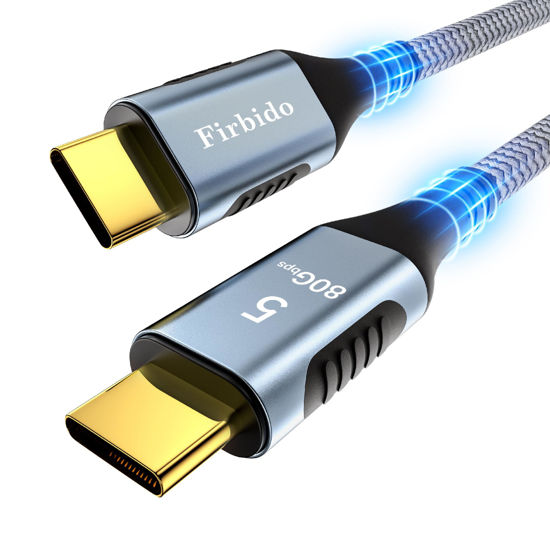 Picture of 6FT for Thunderbolt 5 Cable, High Speed 80Gbps, 120Gbps Bandwidth, PD 240W, 16K@60Hz, 8K@60Hz, 4K@540Hz, USB C Video Display Cable for Thunderbolt 4/3, iPhone 16/15, Razer Blade, ACASIS SSD, USB4