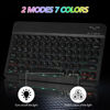 Picture of Ultra-Slim Bluetooth Keyboard and Mouse Portable Mini Wireless Keyboard Rechargeable 7-Color Backlit for Apple iPad iPhone Samsung Tablet iPhone Smartphone iOS Android Windows, Round Keys Black