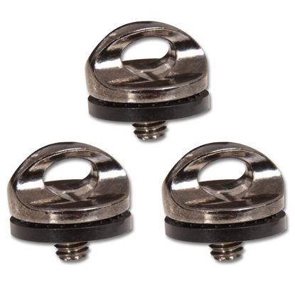 Picture of Danger Buddies Camera Tripod Adapter Ring - Quick Install/Release 1/4"-20 Neck and Wrist Strap Mount for Camera Slings and Securing Camera Lanyards - (3-Pack)