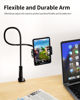 Picture of ADZERD Tablet Phone Stand Holder for Reading in Bed, Gooseneck Mount for iPhone iPad Kindle, Compatible with All 5-7.8 inch Devices, Adjustable Long Arm Strong Weight Capacity