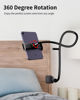 Picture of ADZERD Tablet Phone Stand Holder for Reading in Bed, Gooseneck Mount for iPhone iPad Kindle, Compatible with All 5-7.8 inch Devices, Adjustable Long Arm Strong Weight Capacity