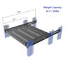 Picture of JINGCHENGMEI 1U Sliding Rack Shelf for 19" Server Rack Mount Cabinet 15"-22" Adjustable Depth 4 Post Rack Mount,Disassembled, Black