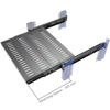 Picture of JINGCHENGMEI 1U Sliding Rack Shelf for 19" Server Rack Mount Cabinet 15"-22" Adjustable Depth 4 Post Rack Mount,Disassembled, Black