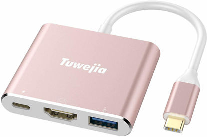 Picture of USB C to HDMl Adapter Type C HDMI Multiport Adapter 4K HDMI Output USB 3.0 Port 100W Charging Port,Digital AV hub for MacBook Pro/Air iPhone15 Pro Max