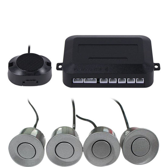 Picture of Frostory Car Reverse Backup Parking Sensor Radar System, Buzzer beeps, Detection Distance:30~150CM, Waterproof Sensors (22mm diameter 2.3M Cable) 4 Packs X60D (Grey)