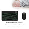 Picture of Backlit Bluetooth Keyboard and Mouse Combo for iPad Air Pro Mini Tablet iPhone Android Samsung Smartphone Cell Phone Rechargeable Ultra Slim Wireless Keyboard Mouse Portable iPadOS 13 & Above (Black)