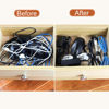 Picture of MVYC 120PCS 6 Inch Reusable Cable Ties Wire Ties Cord Organizer Cable Organizer Adjustable Cable Management Black