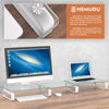 Picture of Hemudu Dual Monitor Stand, Computer Monitor Stand, Desktop Organizer, Monitor Stand Riser for PC, Computer, Laptop Clear HD02T-301