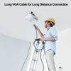 Picture of URELEGAN VGA to VGA Cable 15 Feet, Computer VGA Monitor Cable 1080P Full HD Male to Male Cord HD15, VGA Engineering Brade Cord 15FT for Computer PC Monitor Laptop TV Projector and More