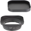 Picture of Haoge LH-S245G Metal Bayonet Square Lens Hood for Sony FE 40mm F2.5 G FE 50mm F2.5 G FE 24mm F2.8 G Lens Shade with Cap on Sony A7C A7R4