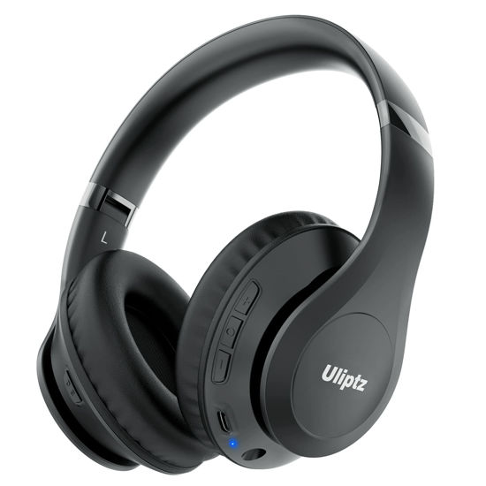 Picture of Uliptz Wireless Bluetooth Headphones, 65H Playtime, 6 EQ Sound Modes, HiFi Stereo Over Ear Headphones with Microphone, Foldable Lightweight Bluetooth 5.3 Headphones for Travel/Office/Cellphone/PC
