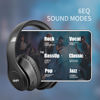 Picture of Uliptz Wireless Bluetooth Headphones, 65H Playtime, 6 EQ Sound Modes, HiFi Stereo Over Ear Headphones with Microphone, Foldable Lightweight Bluetooth 5.3 Headphones for Travel/Office/Cellphone/PC