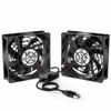 Picture of ELUTENG Dual USB Fan 80mm, 3 Speed Adjustable USB Ventilator with 2750RPM 5V Fan for Computer/Laptop/Router/TV Cabinet/DVR/Xbox/Game Console Cooling