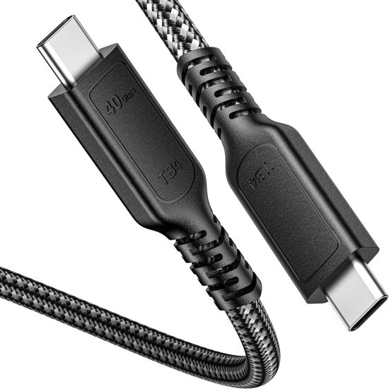 Picture of [40Gbps Data Sync] Compatible with Thunderbolt 4 Long Cable Supports 240W Fast Charing and 8K/4K Display for Thunderbolt 3/USB4 Monitor, Docking Stations and More, 6FT