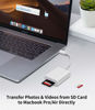 Picture of USB C SD Card Reader for iPhone 15, USB C to SD/Micro SD Memory Card Adapter for iPad/Mac Pro/Air, USB-C/Type C Camera Card Reader with Dual Slots for Phone, Laptop and More USBC Devices