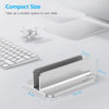 Picture of OMOTON Vertical Laptop Stand Holder, Desktop Aluminum Stand for MacBook with Adjustable Dock Size, Fits All MacBook, Surface, Chromebook and Gaming Laptops (Up to 17.3 inches), Silver