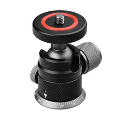 Picture of Poyinco Camera Tripod Mini Ball Head with 1/4" Hotshoe Mount Adapter 360 Degree Rotatable Aluminum Tripod Head for Monopod DSLR Cameras Phone Gopro Max Load 6.6lbs/3kg