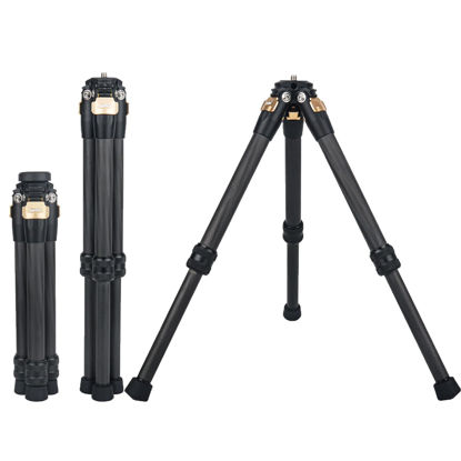 Picture of Universal Adjustable Carbon Fiber Mini Tripod for Gopro Go pro 13 12 11 9 8 5 4 3 2 insta360 Insta 360 X4 X3 X2 X ONE RS Accessories (Gold)