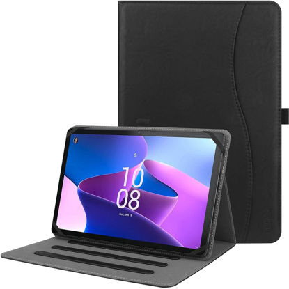 Picture of HGWALP Universal 9",9.7",10.1",10.2",10.5",10.9",11" Tablet Case,Multi-Viewing Angels Stand Folio Case Cover with Handstrap for for iPad, Samsung,Other 9-10.5 inch Tablet,Black