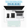 Picture of Backlit Bluetooth Keyboard Small Portable External Wireless Keyboard Cordless Rechargeable Illuminated for Android Tablet Cell Phone Smartphone iPad Pro Air Mini iPhone Windows Surface (White)