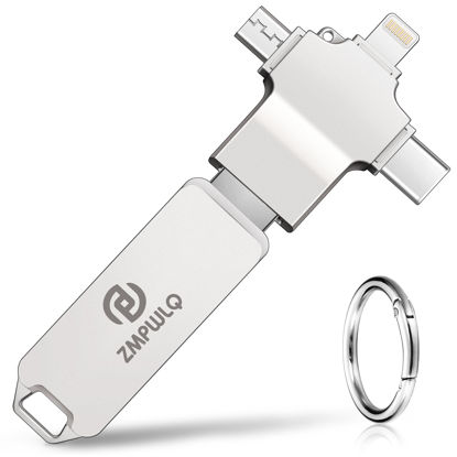 Picture of Photo Stick 128GB-Auto-Secure-Backup-USB-Flash-Drive-Saver-Memory-Stick-Photo-Finder for Phone/iPhone/iPad/Android/PC-4-in-1-Thumb-Drive-External-Storage for All Devices,Backup Photos,Videos,Contacts