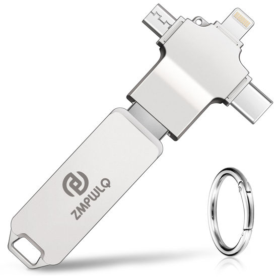 Picture of Photo Stick 128GB-Auto-Secure-Backup-USB-Flash-Drive-Saver-Memory-Stick-Photo-Finder for Phone/iPhone/iPad/Android/PC-4-in-1-Thumb-Drive-External-Storage for All Devices,Backup Photos,Videos,Contacts