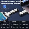 Picture of Photo Stick 128GB-Auto-Secure-Backup-USB-Flash-Drive-Saver-Memory-Stick-Photo-Finder for Phone/iPhone/iPad/Android/PC-4-in-1-Thumb-Drive-External-Storage for All Devices,Backup Photos,Videos,Contacts