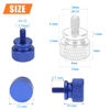 Picture of HELIFOUNER 20 Pieces 6-32 Thread, Blue Color Anodized Aluminum Computer Case Thumbscrews, Thumb Screws for Computer Case/Cover/Power Supply/Hard Drives