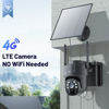 Picture of KKB 4G LTE Cellular Security Camera, No WiFi Security Camera Outdoor Built-in SIM Card Unlimited Data Plan, Solar Powered, 2K Wireless Cam Color Night Vision, PIR Motion Sensor, 355° View, 2 Way Talk