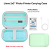 Picture of Elonbo Carrying Case for Liene 2x3” Photo Printer, Portable Instant Printer Travel Holder, Mini Picture Printer Bag. Mesh Pocket Fits Photo Paper, Cable. Green