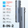 Picture of USB C Adapter HDMI USB Multiport Hub for MacBook Pro /Air M1 M2 M3 13"15"16" 2024-2018,8 in 2 Accessories for MacBook with HDMI,Thunderbolt 3,USB C and 3 USB A 3.0 Data Ports SD TF Card Reader, Audio