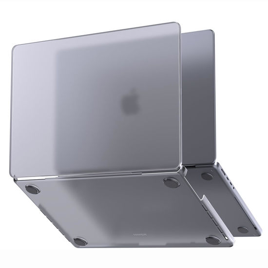 Picture of Soonjet for MacBook Pro 16 inch Case M4 2024 2023 2021 M3 M2 M1 Pro/Max [100% Match Official Color] Protective Hard Cover Laptop - Space Gray Clear