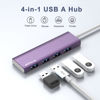 Picture of ANYPLUS USB Hub, USB 3.0 Hub Aluminum Alloy Ultra Slim USB Splitter, Portable 4 Port USB Extender, USB Hub for Laptop, PC, MacBook, iMac, Surface Pro, Mac Pro, Flash Drive, XPS 【Purple】
