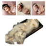 Picture of Coberllus Newborn Photography Props Boys Girls Wrap Blanket Baby Photo shoot Floral Pearl Decorative Mesh Rug Layer Basket Filler (Cream)