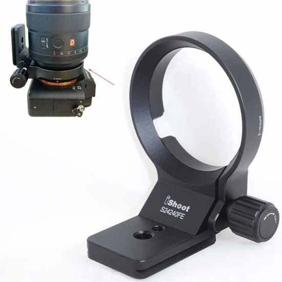Picture of Lens Collar Bracket Support Tripod Mount Ring Compatible with Sony FE 85mm F1.4 GM (SEL85F14GM), FE 85mm F1.8 (SEL85F18), FE 90mm F2.8 Macro G OSS (SEL90M28G), FE 100mm F2.8 STF GM OSS (SEL100F28GM)