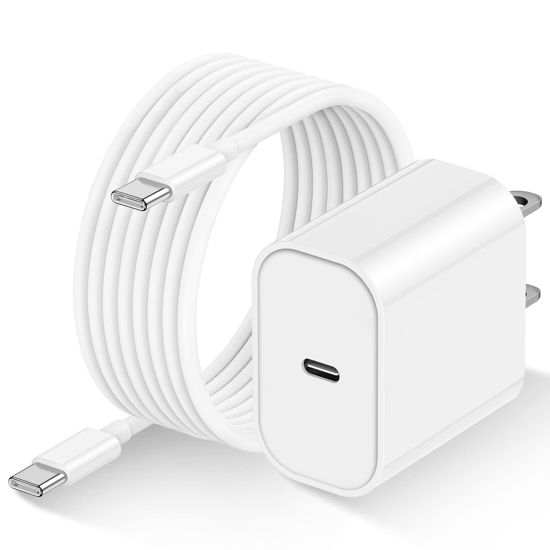 Picture of 20W USB C Fast Charger Block with 10 Ft Type C to C Cable (60W) for iPhone15 Pro Max,USB C to C Cord for iPhone 15/Mini/Plus/MacBook/iPad/Samsung